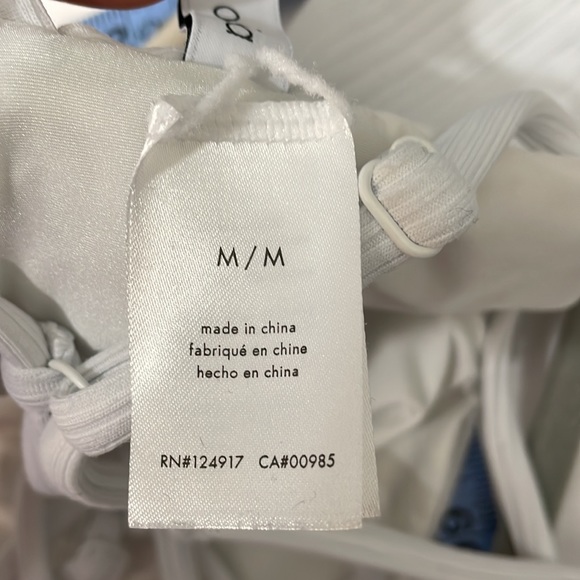 Onia Bikini Demi Top White Ribbed One Shoulder - Picture 5 of 7